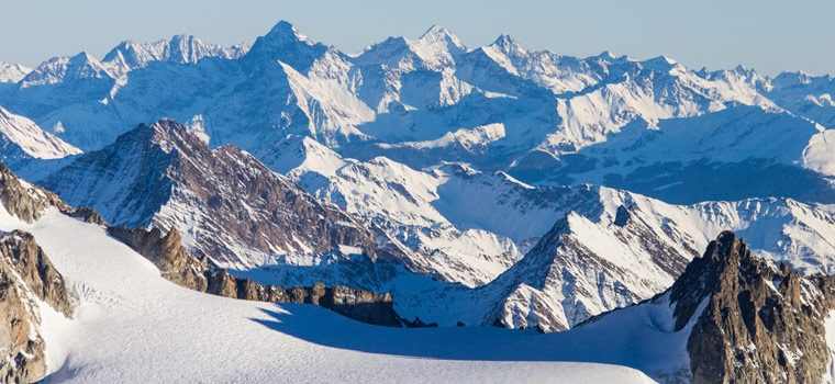 snow capped mountains