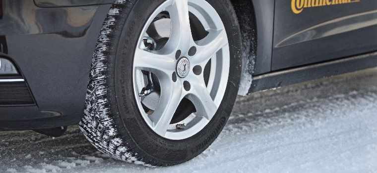 tyre on snowy road