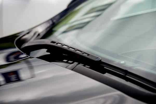 Wiper blades fitted to a car