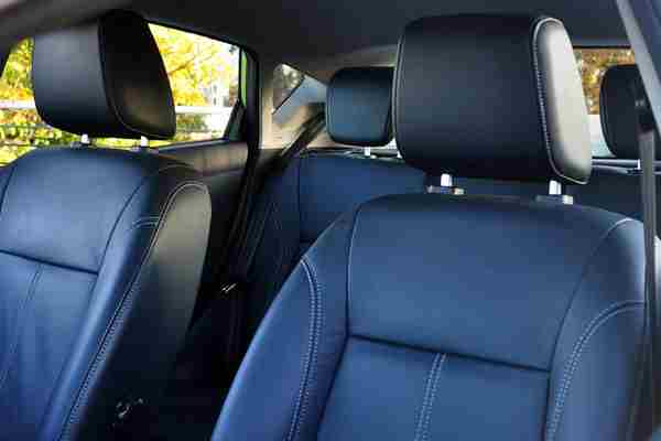 Front seats of a car that have been tested during an MOT